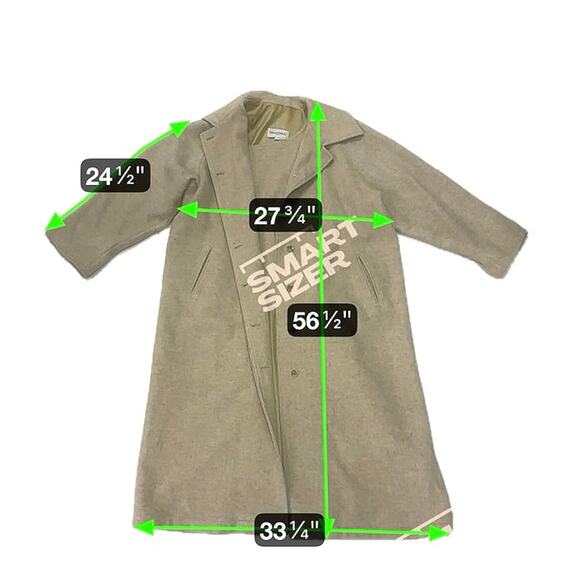 Ivan Grundahl Linea S Oversized Wool Winter Maxi Over Coat Tan EUC Size Medium - Picture 6 of 6